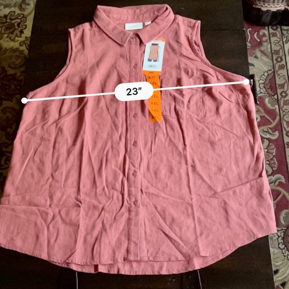 Echothreads Sleeveless Button-up Top - Picture 5 of 9